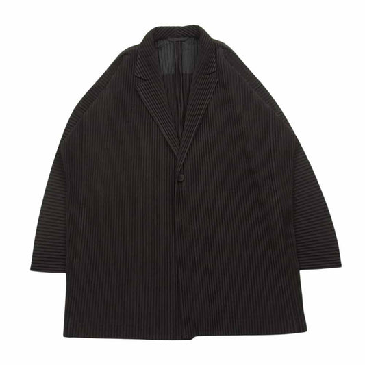 HOMME PLISSE ISSEY MIYAKE オム プリッセ イッセイミヤケ 24SS HP41JL126 MONTHLY COLOR JUNE マンスリーカラー プリーツ テーラード ジャケット ダークブラウン系 3【中古】