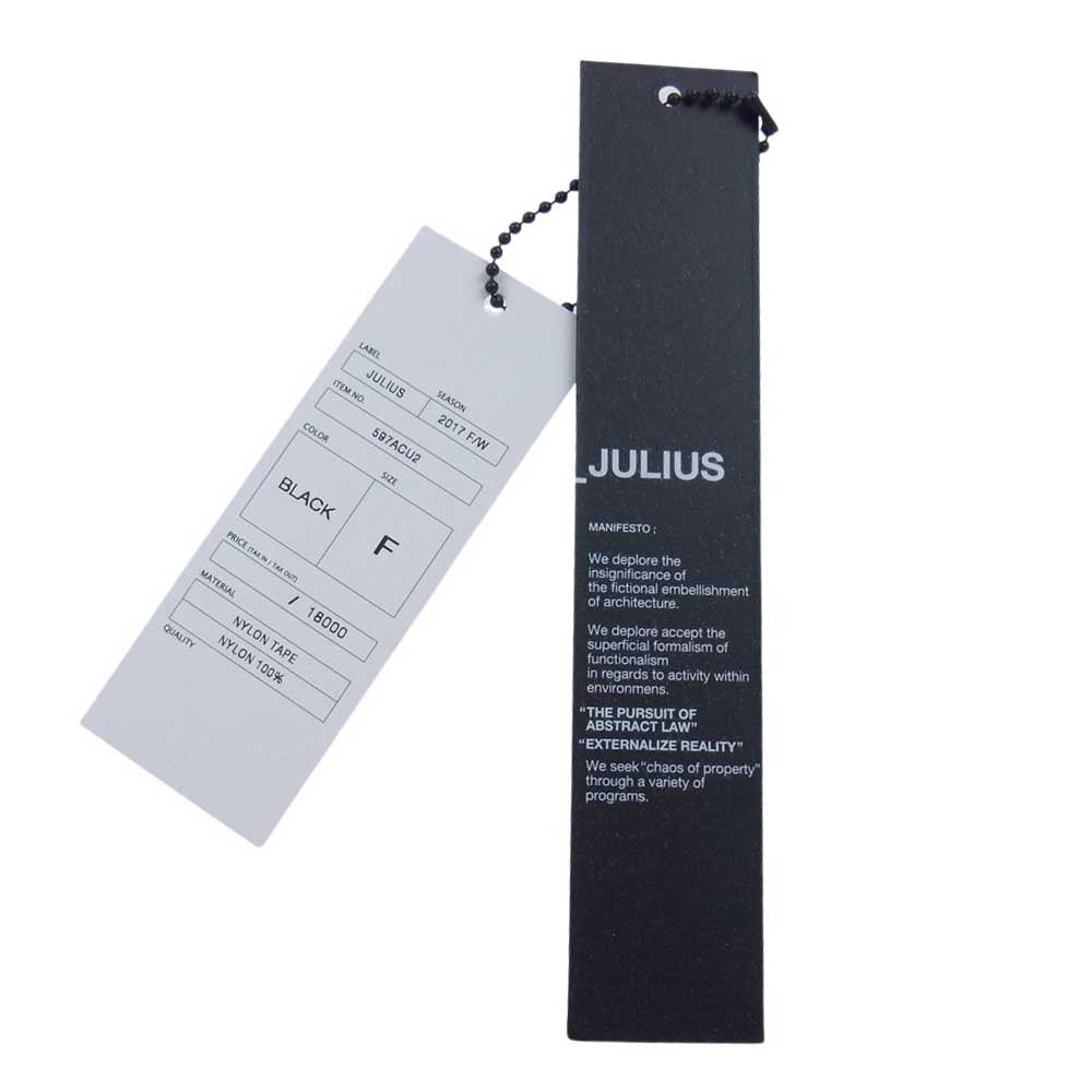 JULIUS ユリウス 17AW 597ACU2 Neuromantika Belt ニューロマンティカ ガチャベルト ブラック系【美品】【中古】