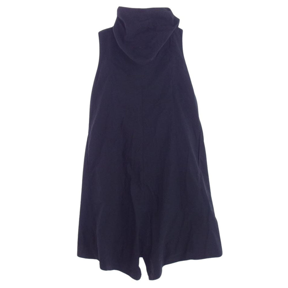JULIUS ユリウス 16SS 540COM5 トロル ノースリーブ フード付き コットン ロングコート ブラック系  0 【中古】