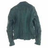 ISAMUKATAYAMA BACKLASH イサムカタヤマバックラッシュ 1175-02 ドイツ タンニン カーフ 製品染め レザー ダブルライダースジャケット グリーン系 S【中古】