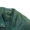 ISAMUKATAYAMA BACKLASH イサムカタヤマバックラッシュ 1175-02 ドイツ タンニン カーフ 製品染め レザー ダブルライダースジャケット グリーン系 S【中古】