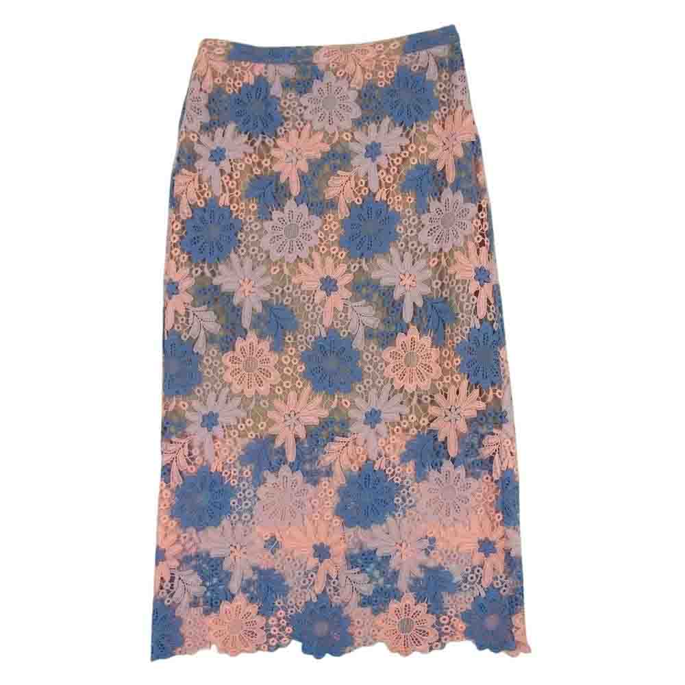 チェスティ 0A707 フラワー レース スカート 中国製 ピンク系 ブルー系 1【中古】