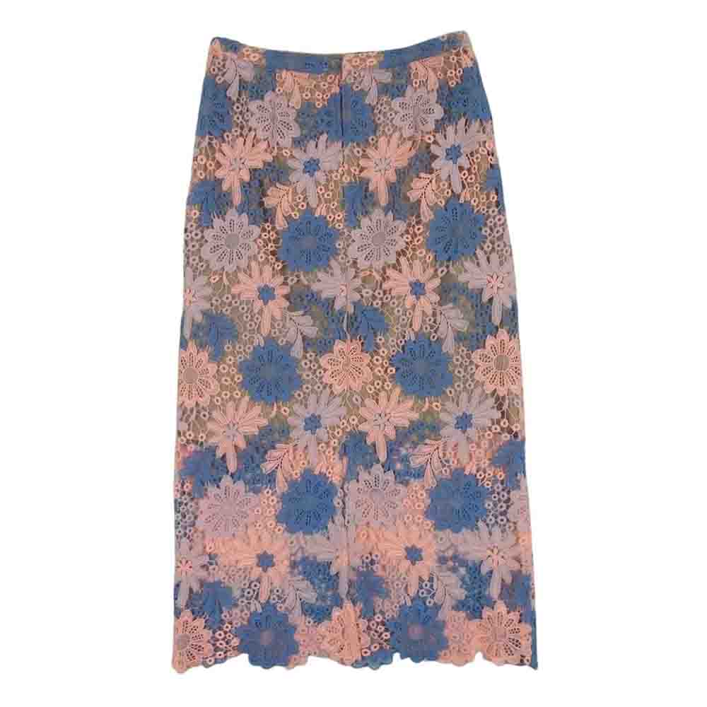 チェスティ 0A707 フラワー レース スカート 中国製 ピンク系 ブルー系 1【中古】