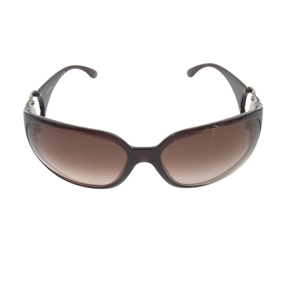 CHANEL シャネル サングラス メガネ ココマーク ビッグロゴ 6014 C.538/13 64□16 120 ブラウン系【中古】