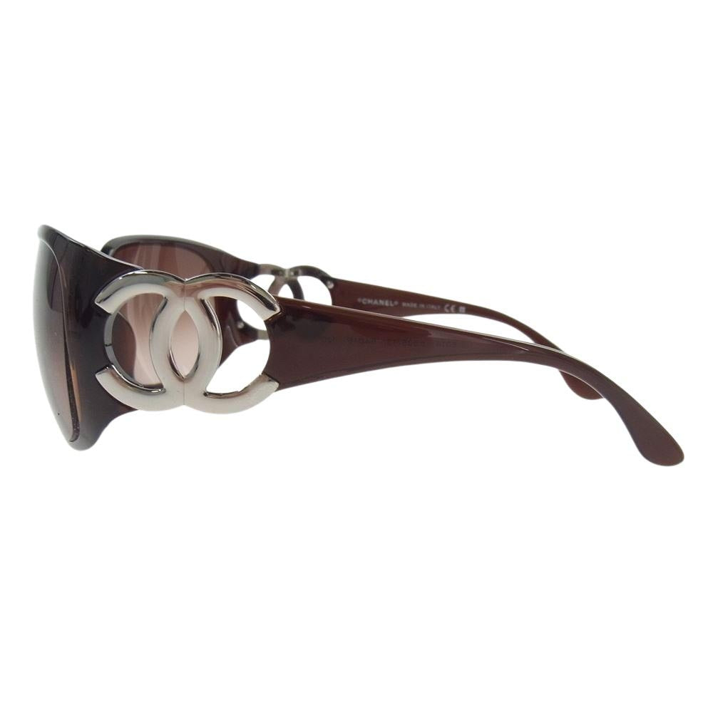 CHANEL シャネル サングラス メガネ ココマーク ビッグロゴ 6014 C.538/13 64□16 120 ブラウン系【中古】