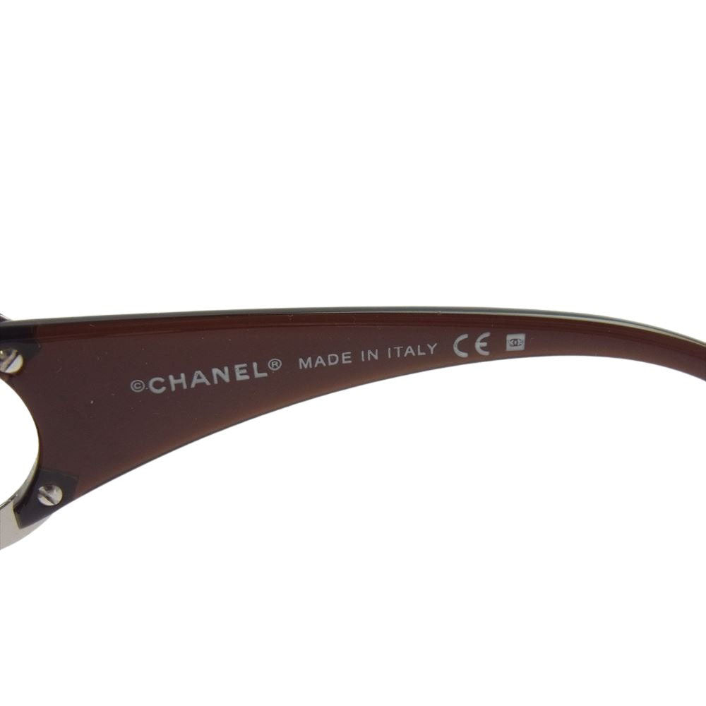 CHANEL シャネル サングラス メガネ ココマーク ビッグロゴ 6014 C.538/13 64□16 120 ブラウン系【中古】