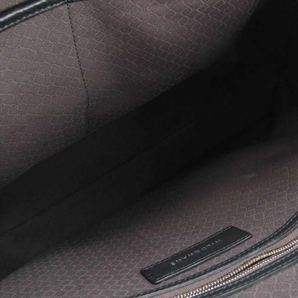 WILDSWANS ワイルドスワンズ VIAGGIA  ヴィアッジャ レザー トートバッグ ブラック系【美品】【中古】