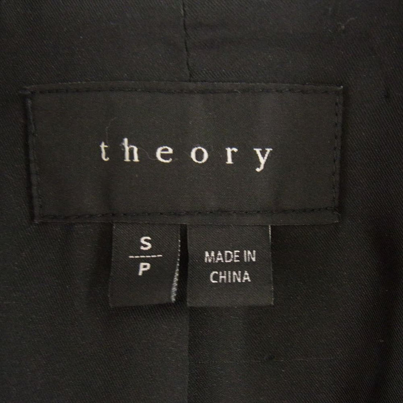 theory セオリー 01-3309623 ウール チェスター コート ブラック系 S【中古】