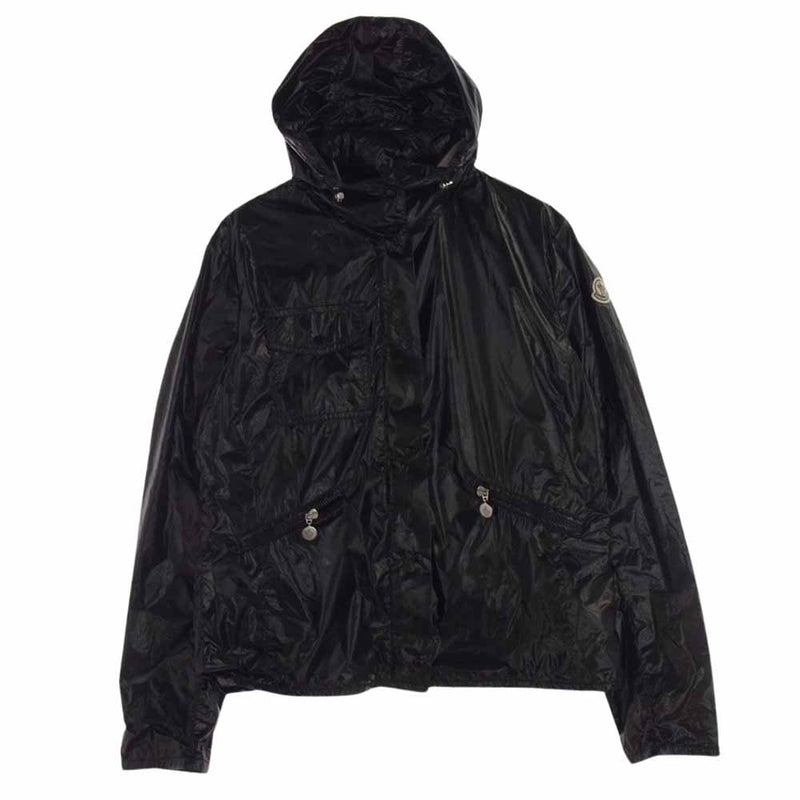 MONCLER モンクレール 45042/50/54098 ハンガリー製 ナイロン ジップアップ フーディー ジャケット ブルゾン ブラック系 5【中古】