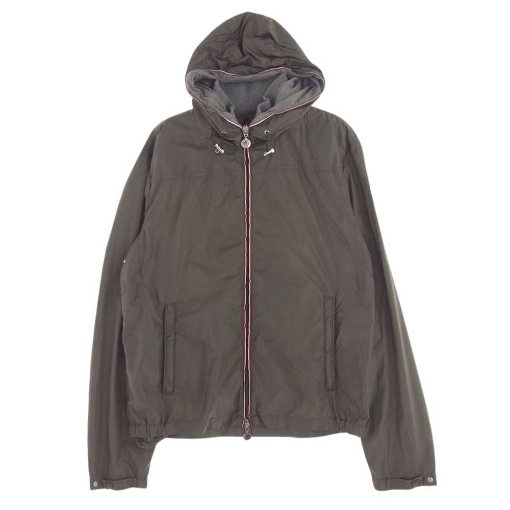 MONCLER モンクレール 310914160305 68352 URVILLE GIUBBOTTO ナイロン トリコロール テープ フーディー ジップアップ ジャケット ブルゾン グレー系 2【中古】