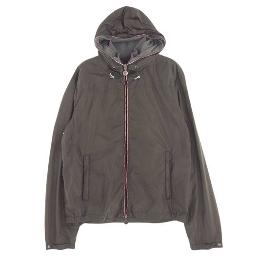 MONCLER モンクレール 310914160305 68352 URVILLE GIUBBOTTO ナイロン トリコロール テープ フーディー ジップアップ ジャケット ブルゾン グレー系 2【中古】