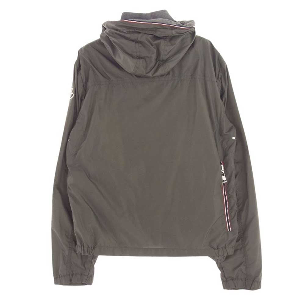 MONCLER モンクレール 310914160305 68352 URVILLE GIUBBOTTO ナイロン トリコロール テープ フーディー ジップアップ ジャケット ブルゾン グレー系 2【中古】