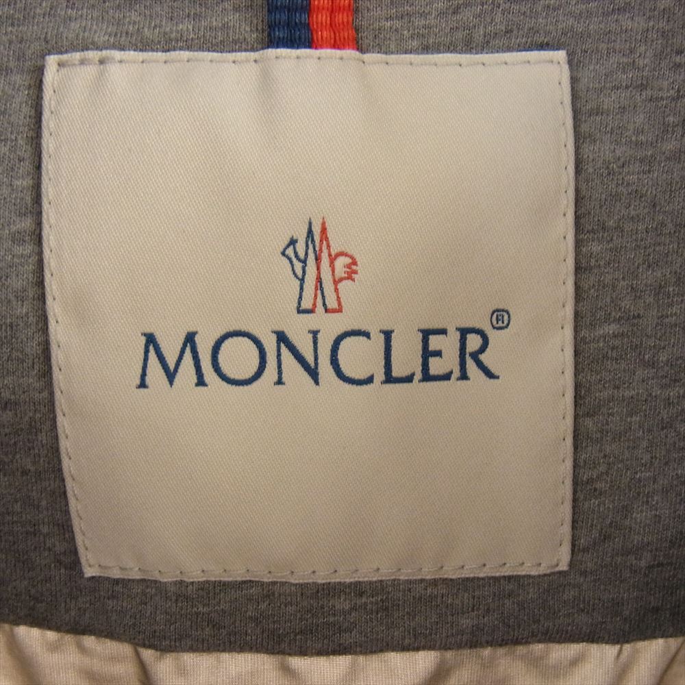MONCLER モンクレール 310914160305 68352 URVILLE GIUBBOTTO ナイロン トリコロール テープ フーディー ジップアップ ジャケット ブルゾン グレー系 2【中古】