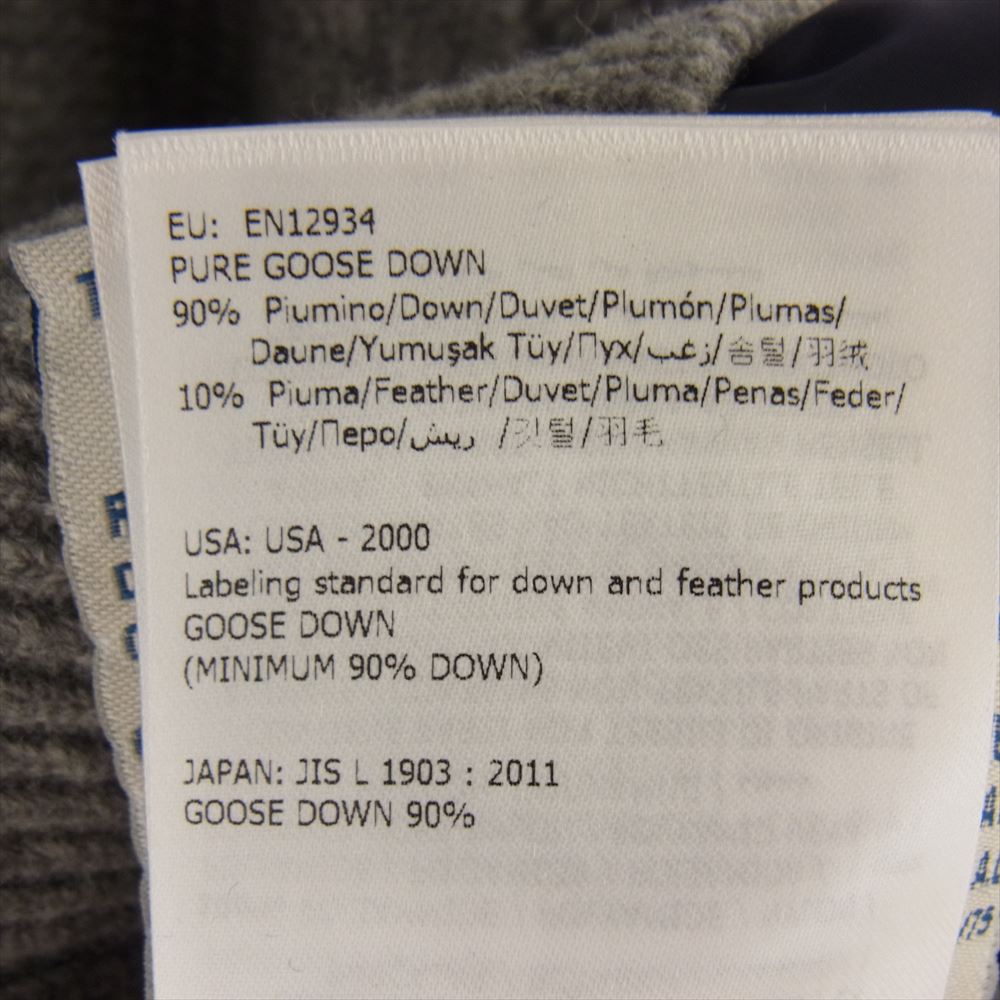 MONCLER モンクレール 17AW C20919412500 9799T MAGLIONE TRICOT CARDIGAN 切替 ダウン ワッフル サーマル ニット 長袖 ジップアップ パーカー グレー系 XXL【中古】