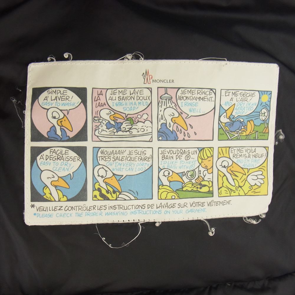 MONCLER モンクレール 420919404000 97338 国内正規品 MAGLIONE TRICOT CARDIGAN 切替 ダウン ワッフル サーマル ニット 長袖 ジップアップ パーカー ブラック系 ネイビー系 XXL【中古】