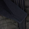MONCLER モンクレール 420919404000 97338 国内正規品 MAGLIONE TRICOT CARDIGAN 切替 ダウン ワッフル サーマル ニット 長袖 ジップアップ パーカー ブラック系 ネイビー系 XXL【中古】