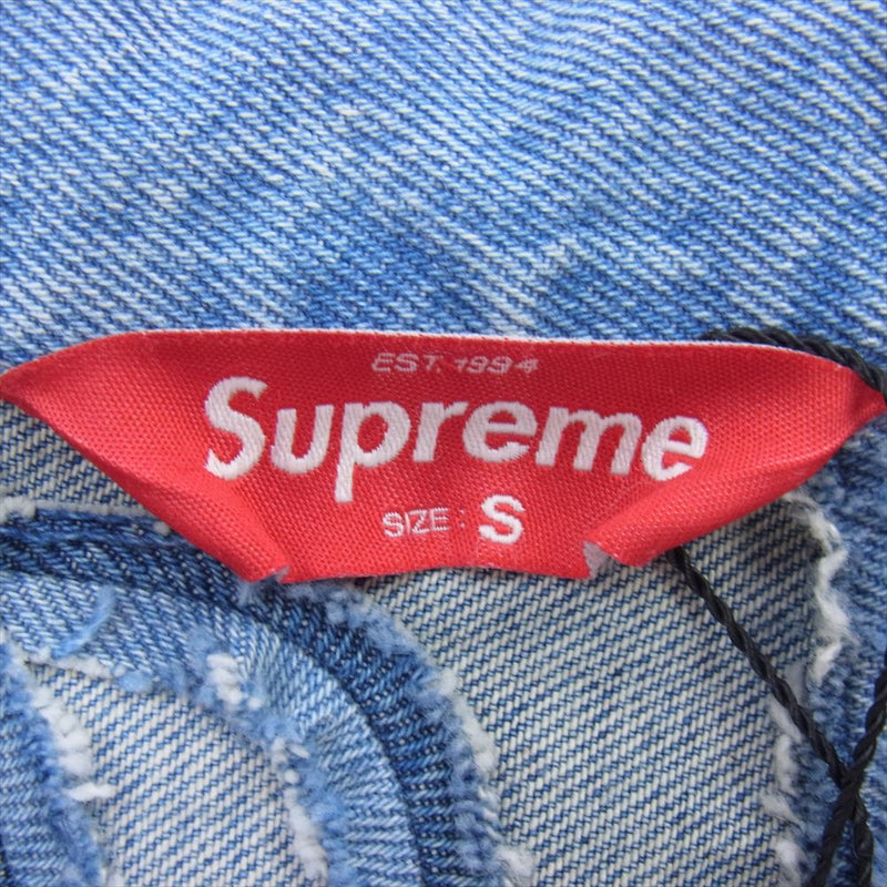 Supreme シュプリーム  22ss  Inset Logo Denim Trucker Jacket インセットロゴ デニムトラッカー ジャケット ウォッシュブルー S【中古】