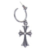 CHROME HEARTS クロムハーツ（原本無） TINY CH CROSS タイニー CH クロス フープ シルバー ピアス【中古】