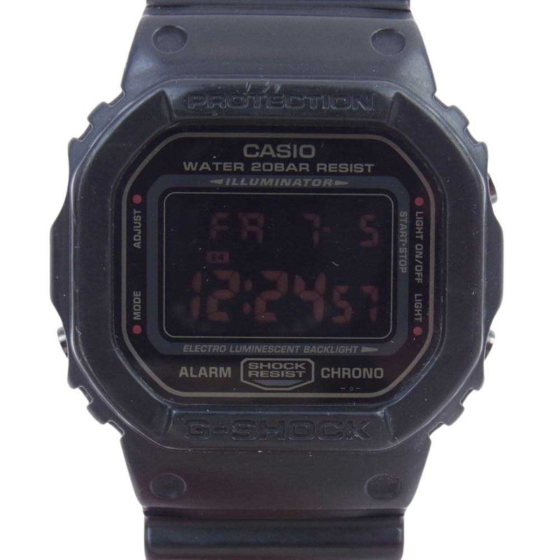 CASIO カシオ DW-5600MS-1JF g-shock gショック マットブラック 腕時計 ブラック系【中古】