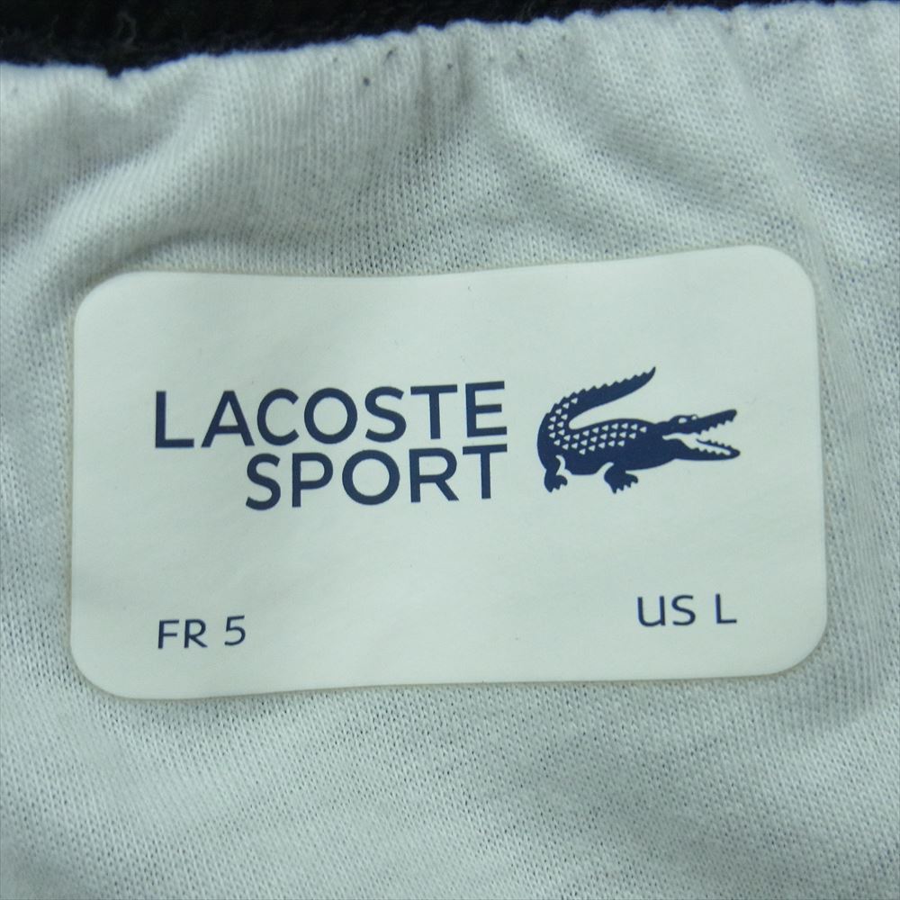 LACOSTE ラコステ サイドライン ロゴ ジョガー パンツ ベトナム製 ブラック系 L【中古】