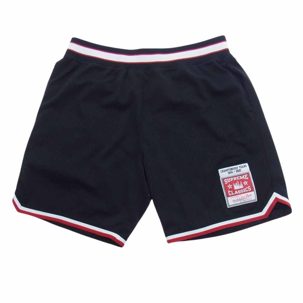 Supreme シュプリーム 21SS Mitchell & Ness Basketball Short ミッチェルアンドネス バスケットボール ショーツ  ブラック系 L【中古】