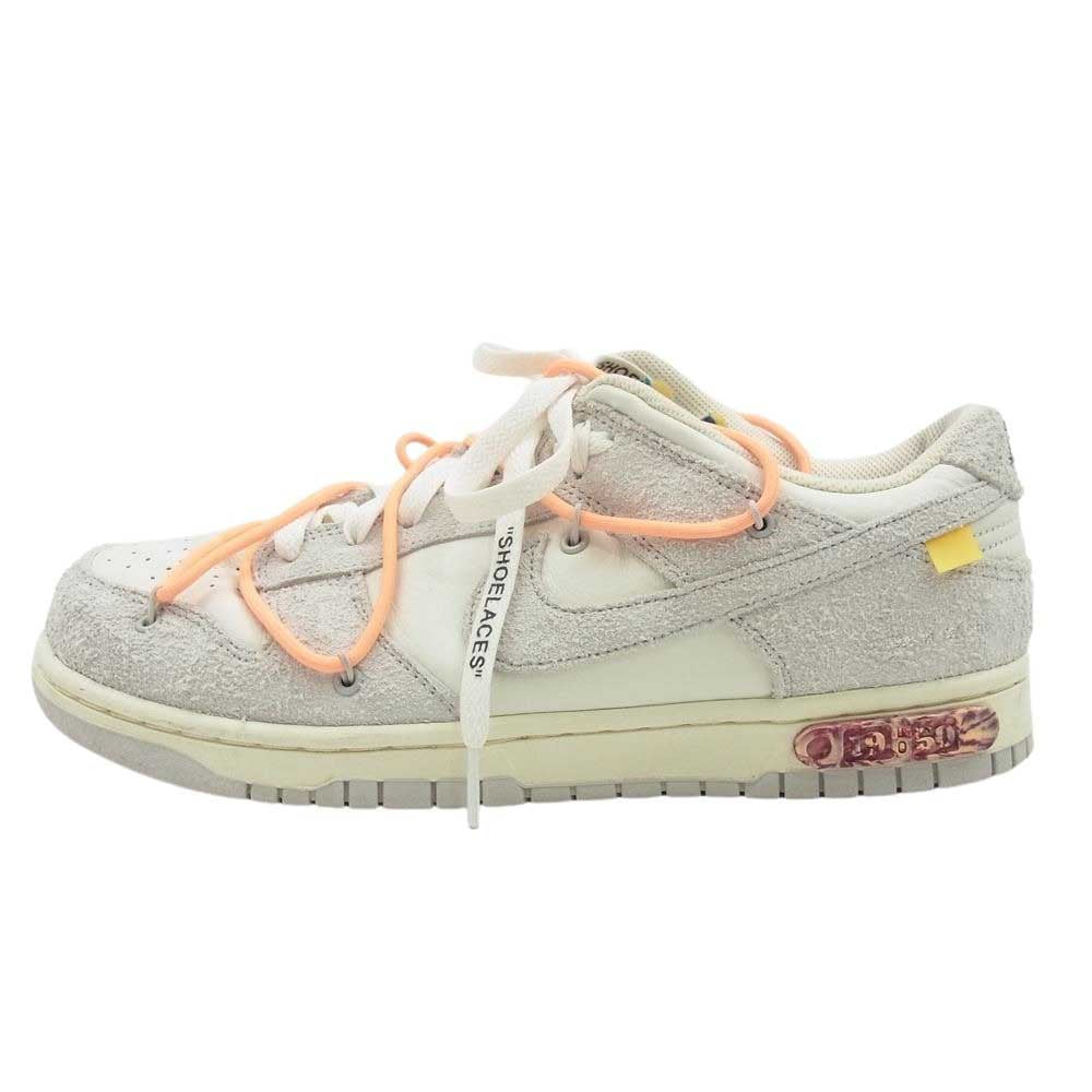 NIKE ナイキ DJ0950-119 × OFF WHITE Dunk Low 1 OF 50 19 オフホワイト ダンク ローカット スニーカー グレー系 ホワイト系 28.5cm【中古】