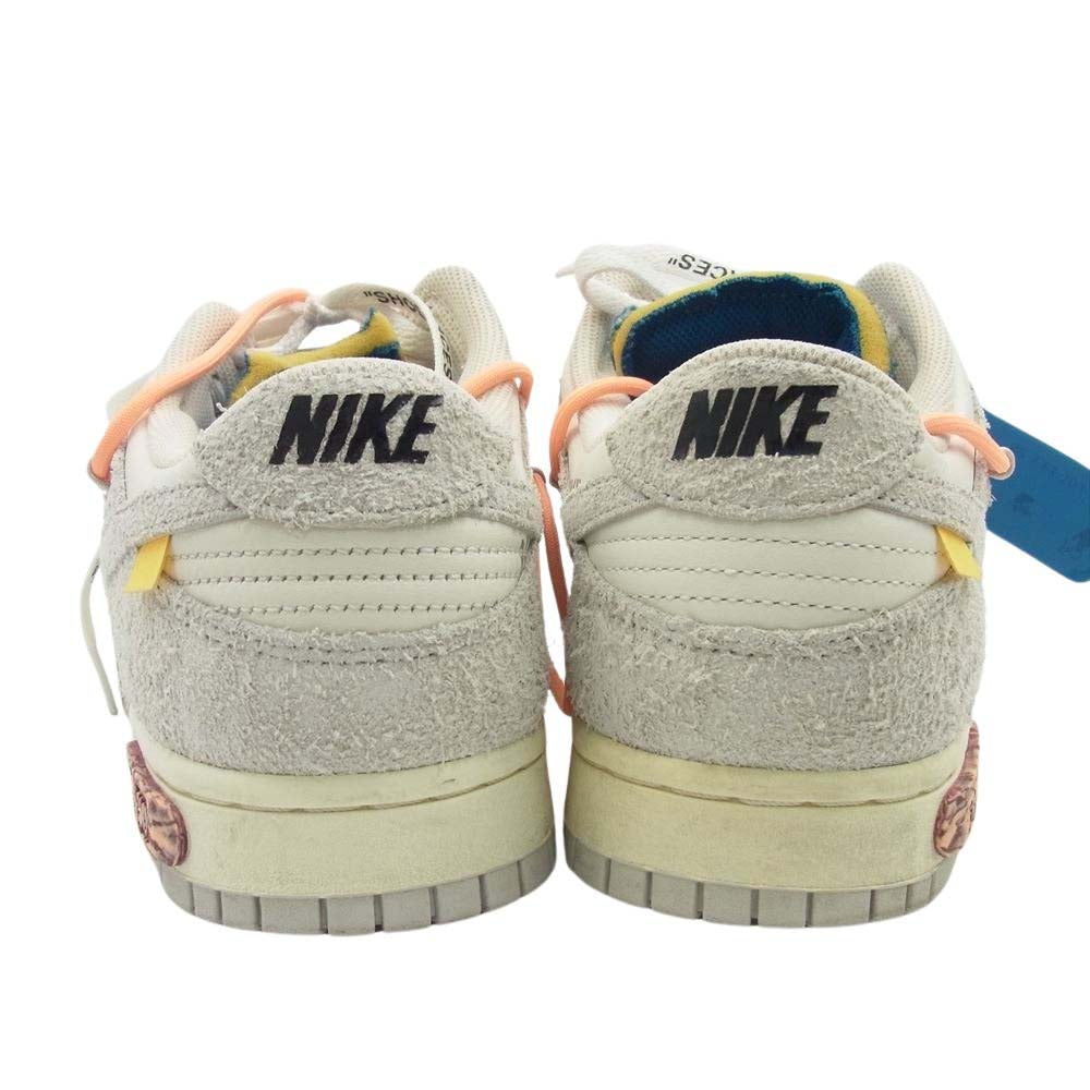 NIKE ナイキ DJ0950-119 × OFF WHITE Dunk Low 1 OF 50 19 オフホワイト ダンク ローカット スニーカー グレー系 ホワイト系 28.5cm【中古】