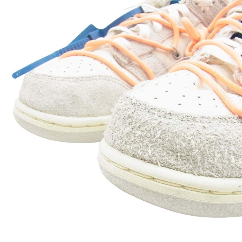 NIKE ナイキ DJ0950-119 × OFF WHITE Dunk Low 1 OF 50 19 オフホワイト ダンク ローカット スニーカー グレー系 ホワイト系 28.5cm【中古】