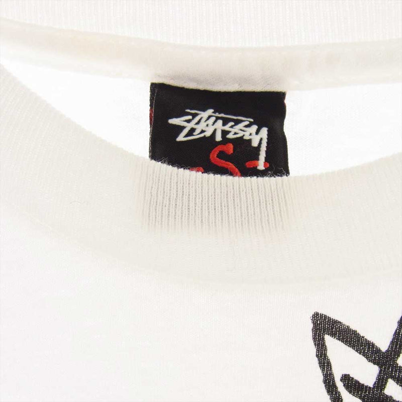 STUSSY ステューシー ロゴ プリント 半袖Tシャツ ブラック系 S【中古】