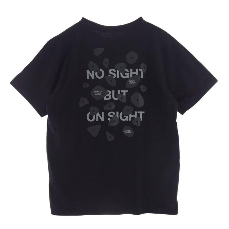 THE NORTH FACE ノースフェイス NT31727 モンキーマジック NO SIGHT BUT ON SIGHT 半袖 Tシャツ ブラック ブラック系 M【中古】