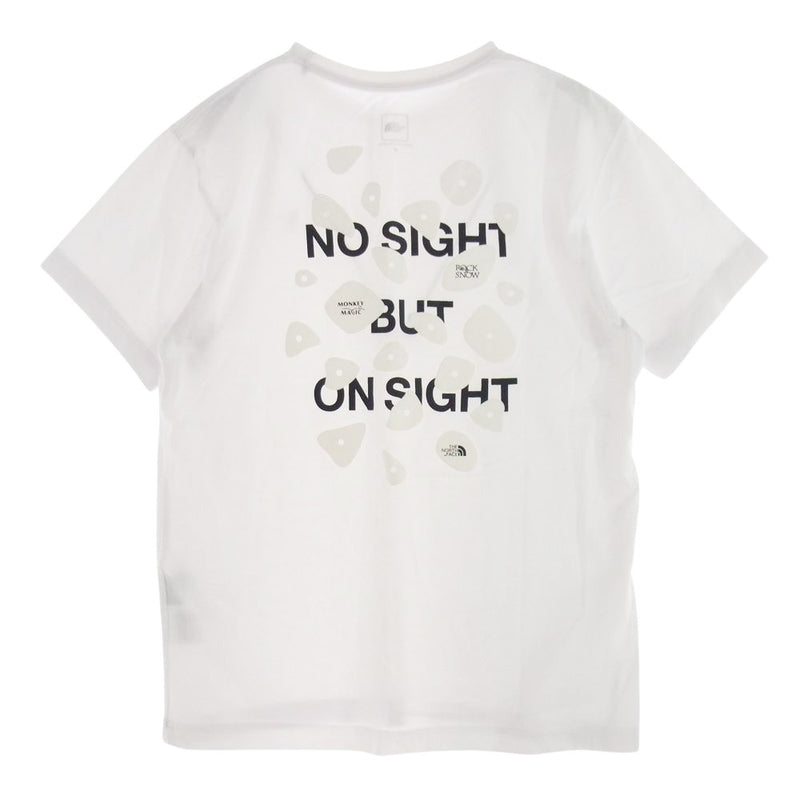 THE NORTH FACE ノースフェイス NT31727 モンキーマジック NO SIGHT BUT ON SIGHT 半袖 Tシャツ ホワイト ホワイト系 M【中古】