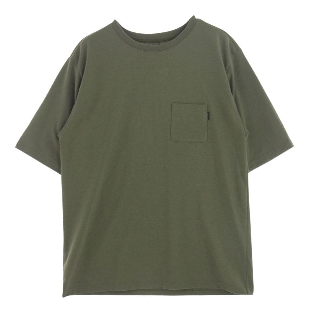 THE NORTH FACE ノースフェイス NT31865 S/S Airy Pocket Tee ショート スリーブ エアリーポケット クルーネック 半袖 Tシャツ カーキ系 XL【中古】