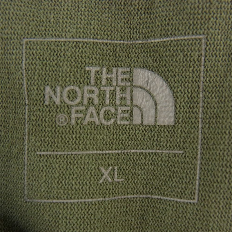 THE NORTH FACE ノースフェイス NT31865 S/S Airy Pocket Tee ショート スリーブ エアリーポケット クルーネック 半袖 Tシャツ カーキ系 XL【中古】