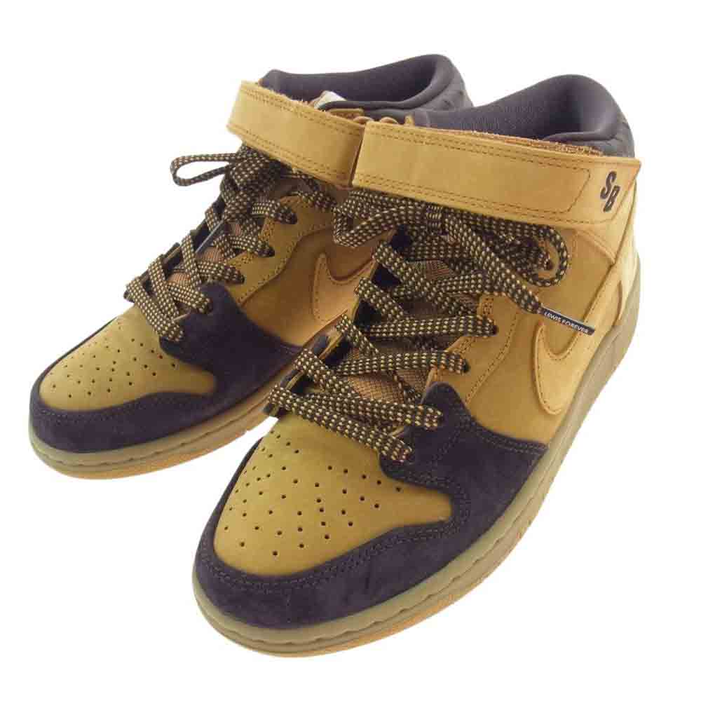 NIKE ナイキ AJ1445-200 SB Zoom Dunk Mid Pro Lewis Marnell ダンク ミッド プロ ルイス マーネル ブラウン系 25.0cm【極上美品】【中古】