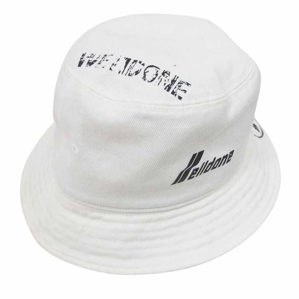 ウェルダン LOGO STAMP BUCKET HAT ロゴプリント バケット ハット ホワイト系 ONE　SIZE【中古】