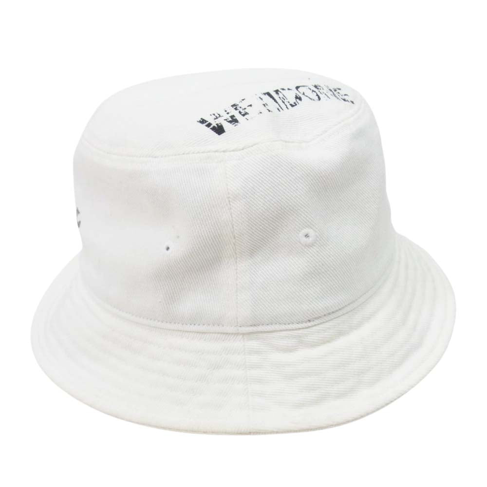 ウェルダン LOGO STAMP BUCKET HAT ロゴプリント バケット ハット ホワイト系 ONE　SIZE【中古】