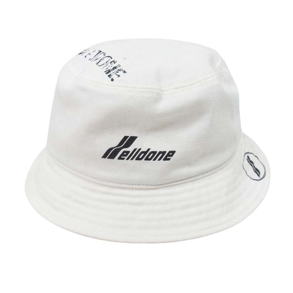 ウェルダン LOGO STAMP BUCKET HAT ロゴプリント バケット ハット ホワイト系 ONE　SIZE【中古】
