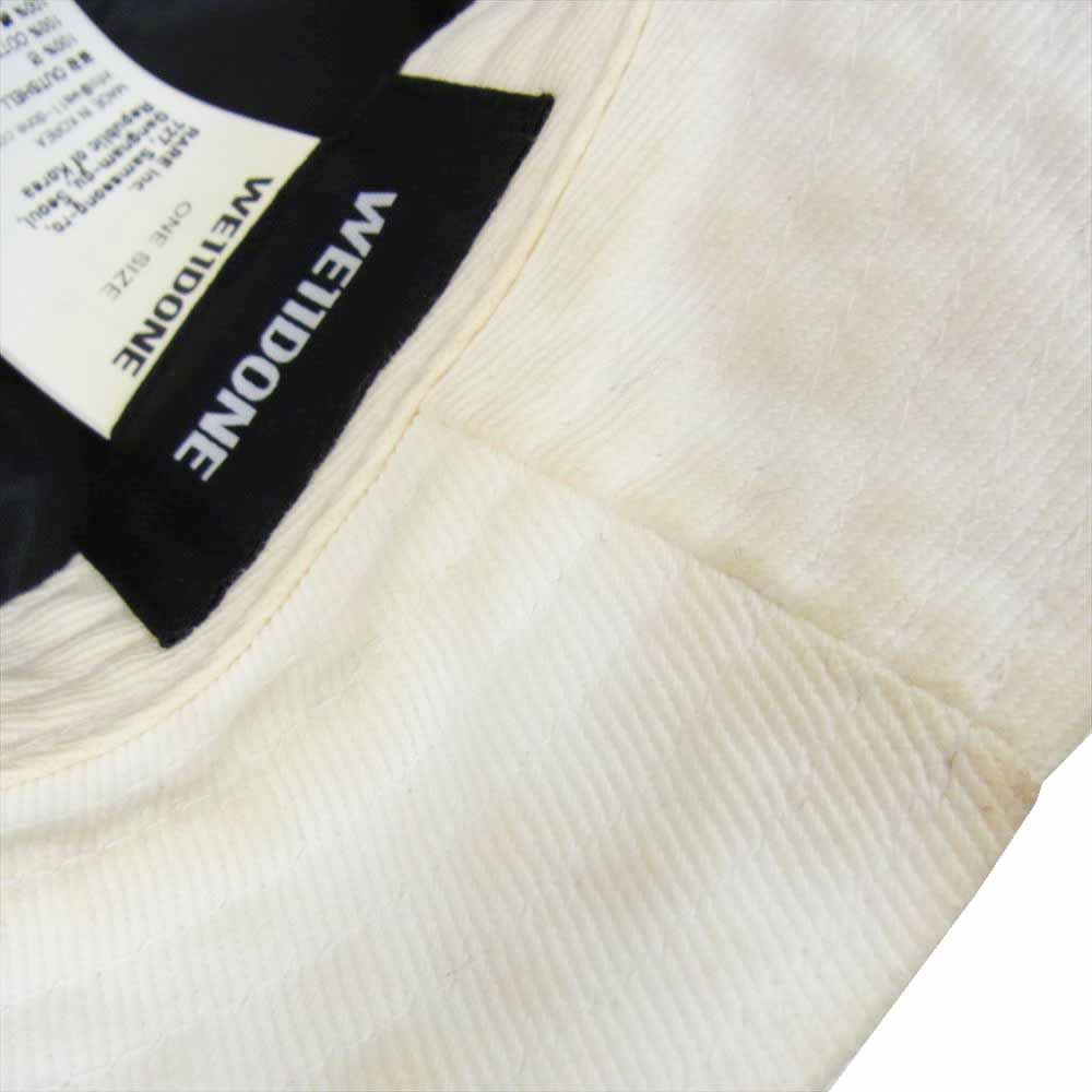ウェルダン LOGO STAMP BUCKET HAT ロゴプリント バケット ハット ホワイト系 ONE　SIZE【中古】