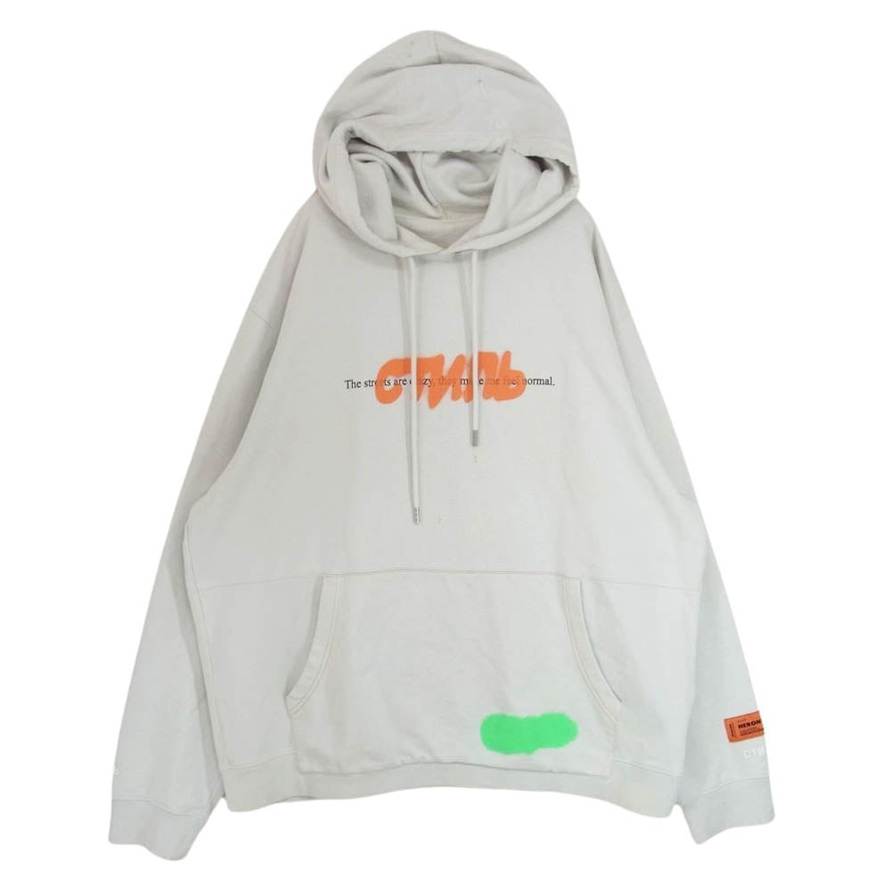 ヘロン プレストン HMBB005S20896027 CTNMB SPRAY HOODIE プルオーバー スウェット パーカー グレー系 L【中古】