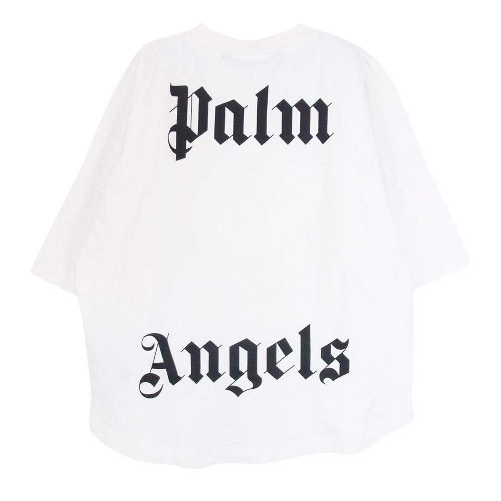 PALM ANGELS パームエンジェルス PMAA002S21JER001 フィッシュ ガール プリント バック ブランドロゴ 半袖 Tシャツ ホワイト系 S【中古】