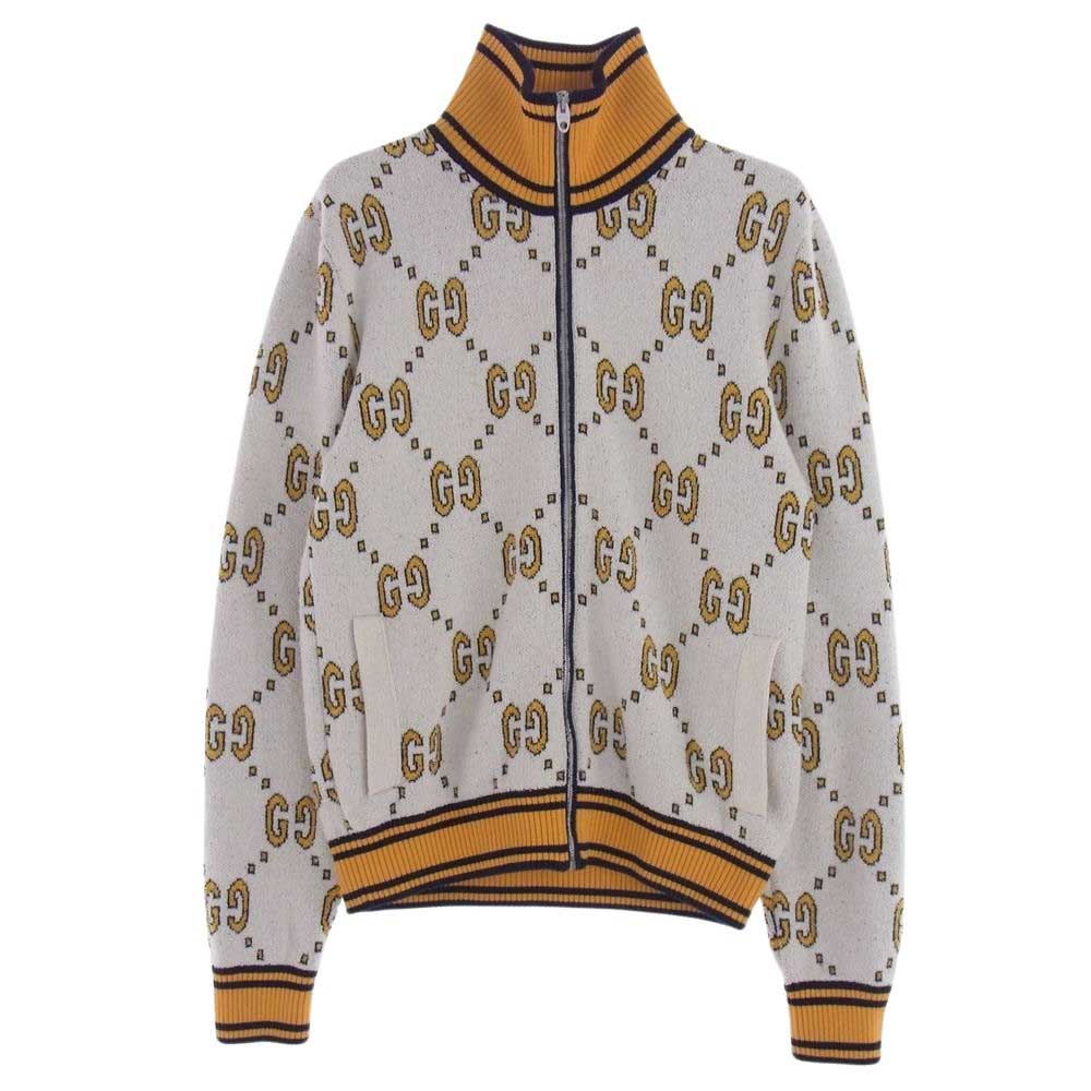 GUCCI グッチ 740571 XKC6D GG COTTON ZIP JACKET GG コットン パイル地 ジャガード ジップアップ ジャケット ベージュ系 XS【中古】