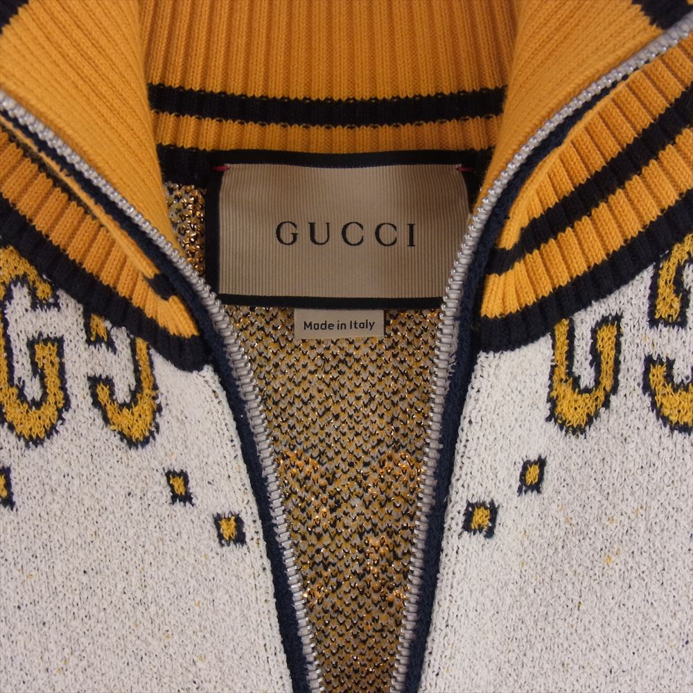 GUCCI グッチ 740571 XKC6D GG COTTON ZIP JACKET GG コットン パイル地 ジャガード ジップアップ ジャケット ベージュ系 XS【中古】