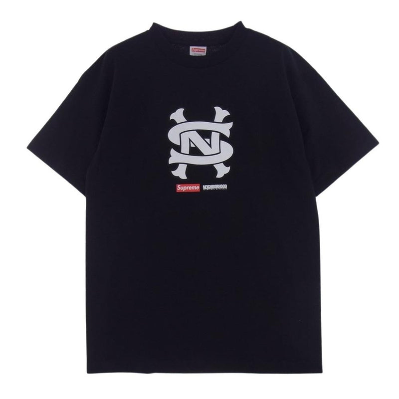 Supreme シュプリーム 07AW × NEIGHBORHOOD NS Logo Tee ネイバーフッド エヌエス ロゴ 半袖 Tシャツ ブラック系 M【極上美品】【中古】