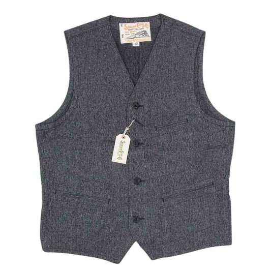 SUGAR CANE シュガーケーン SC12795 9oz. BLACK COVERT WORK VEST コバート ワーク ベスト ブラック系 42【新古品】【未使用】【中古】