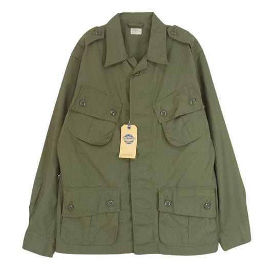 Buzz Rickson's バズリクソンズ BR12247 COMBAT Tropical ジャングルファティーグ トロピカル コンバット ミリタリー ワーク シャツ ジャケット  カーキ系 M【新古品】【未使用】【中古】