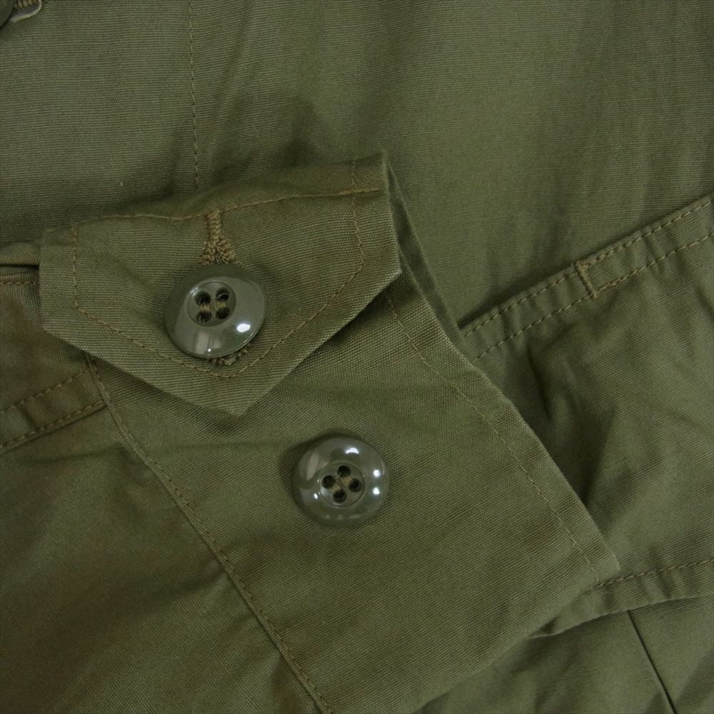 Buzz Rickson's バズリクソンズ BR12247 COMBAT Tropical ジャングルファティーグ トロピカル コンバット ミリタリー ワーク シャツ ジャケット  カーキ系 M【新古品】【未使用】【中古】