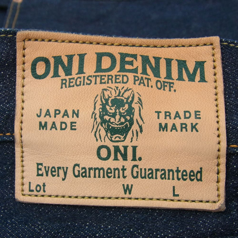 鬼デニム ONI-121S-Ishikawadai 15oz Ishikawadai Stretch Denim 石川デニム ストレッチ デニム パンツ インディゴブルー系 34【極上美品】【中古】