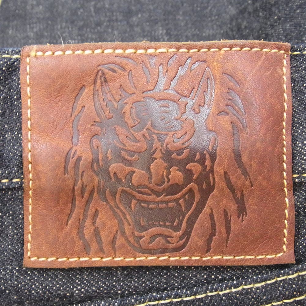 鬼デニム ONI246-14KBE 14OZ ONI DENIM NEAT STRAIGHT 初代 鬼デニム復活 14oz ニートストレート デニム パンツ インディゴブルー系 36【新古品】【未使用】【中古】