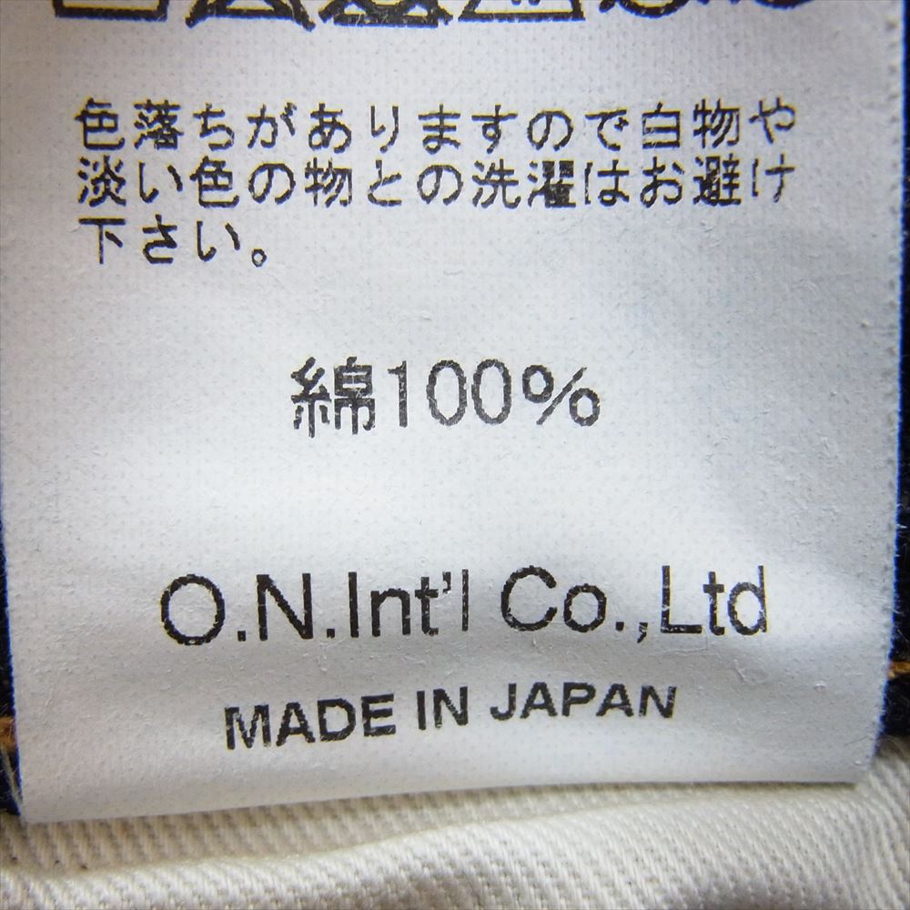 鬼デニム ONI246-14KBE 14OZ ONI DENIM NEAT STRAIGHT 初代 鬼デニム復活 14oz ニートストレート デニム パンツ インディゴブルー系 36【新古品】【未使用】【中古】