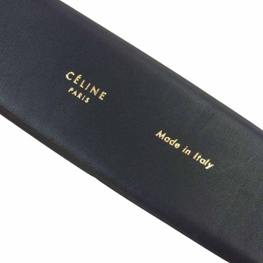 CELINE セリーヌ マンテルチェーン レザー ベルト ブラック系【中古】